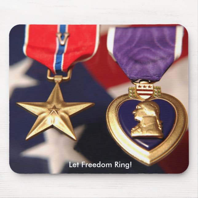 bronse star and purple heart mousepad (Front)