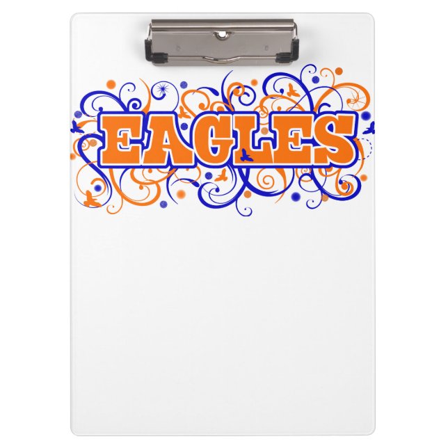 Bronson Eagles Swirl Design Clipboard (Front)