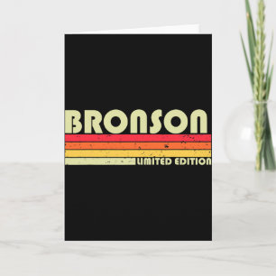 Bronson Gift Name Personalised Funny Retro T Shirt Card