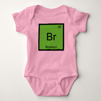 Bronson Name Chemistry Element Periodic Table Baby Bodysuit