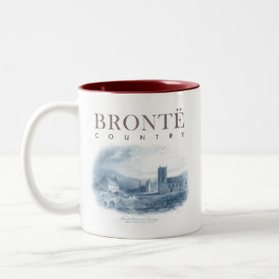 Bronte Country Haworth Church and Parsonage Two-Tone Coffee Mug