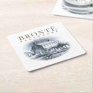 Bronte Parsonage Home of the Brontes Square Paper Coaster
