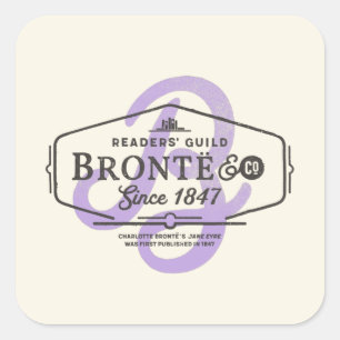 Brontë Reading Club Square Sticker
