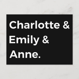 Brontë Sisters I - Charlotte & Emily & Anne Postcard