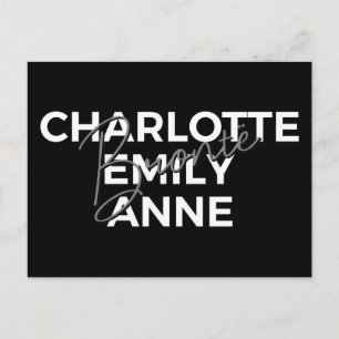 Brontë Sisters II - Charlotte & Emily & Anne Postcard