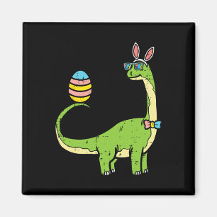 Brontosaurus Bunny Ears Egg Easter Day Dinosaur Di Magnet