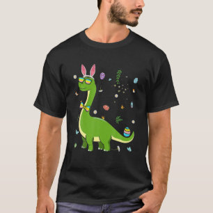Brontosaurus Bunny Ears Egg Easter Day Dinosaur Di T-Shirt