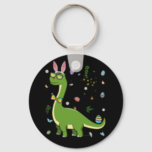 Brontosaurus Bunny Ears Egg Easter Day Dinosaur Key Ring