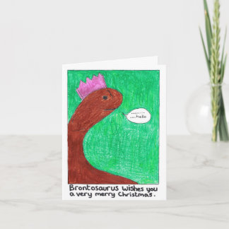Brontosaurus Christmas Card