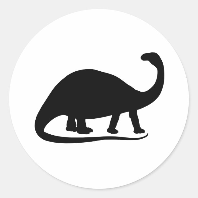 Brontosaurus Classic Round Sticker (Front)
