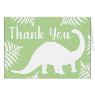 Brontosaurus Dinosaur Baby Shower Thank You