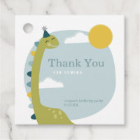Brontosaurus Dinosaur Blue Sky Sun Birthday Thank