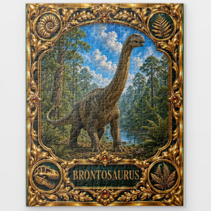 Brontosaurus Dinosaur, Jewelled Heirloom Art Jigsaw Puzzle