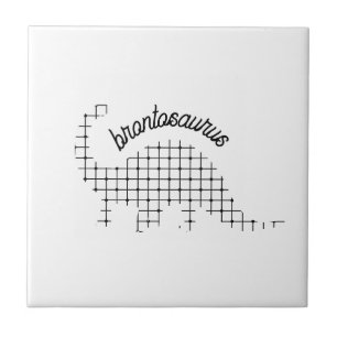 Brontosaurus Dinosaur Kids Room Ceramic Tile