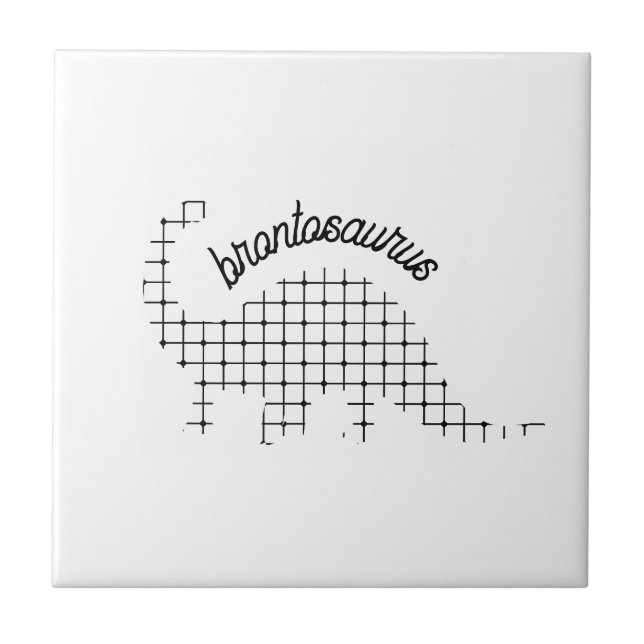 Brontosaurus Dinosaur Kids Room  Ceramic Tile (Front)