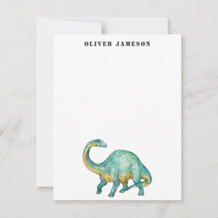 Brontosaurus Dinosaur  Note Card