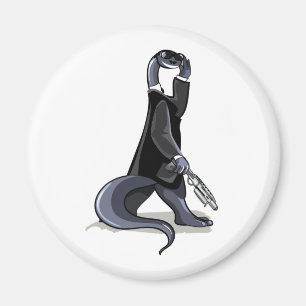 Brontosaurus Dressed As A Movie Character. Magnet