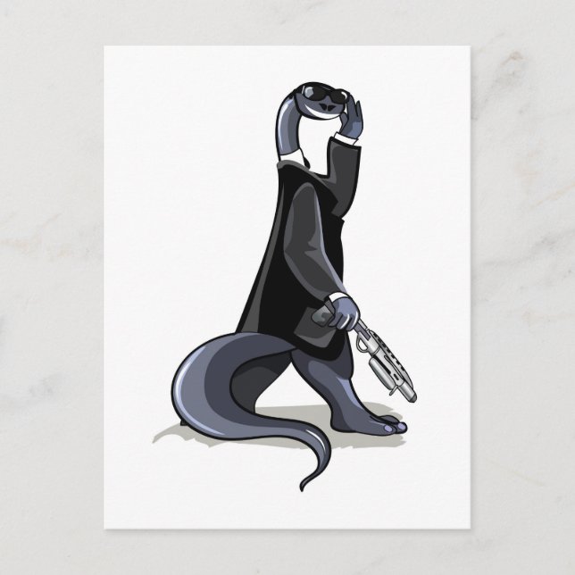 Brontosaurus Dressed As A Movie Character. Postcard (Front)