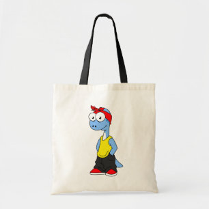 Brontosaurus Dressed In Hip Hop Clothing. Tote Bag