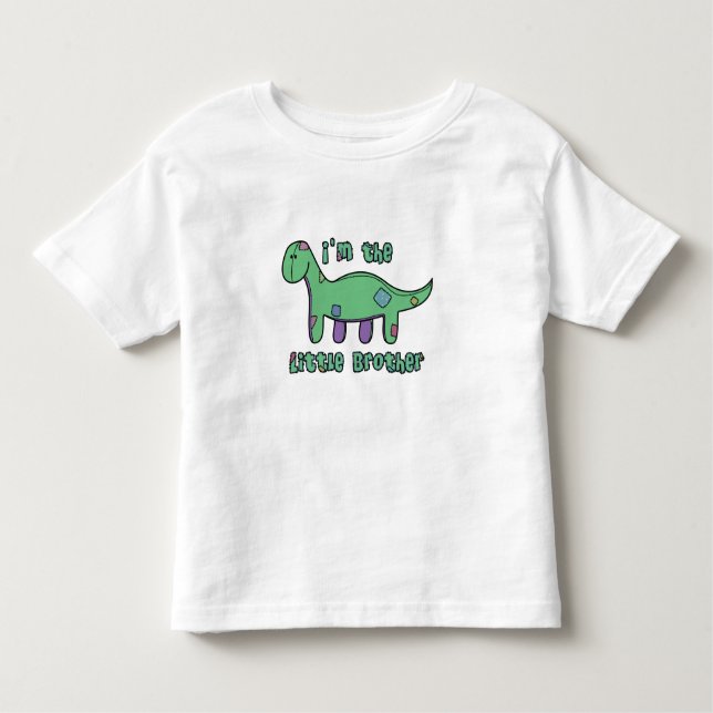 Brontosaurus I'm the Little Brother T Shirt (Front)