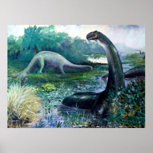 Brontosaurus Jurassic Dinosaur Poster
