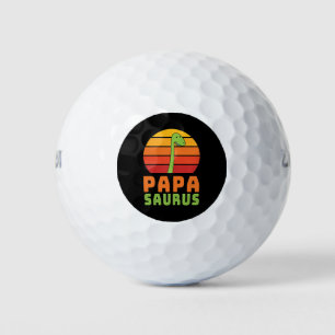 Brontosaurus Papasaurus Dinosaur Father's Day Golf Balls