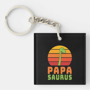 Brontosaurus Papasaurus Dinosaur Father's Day Key Ring