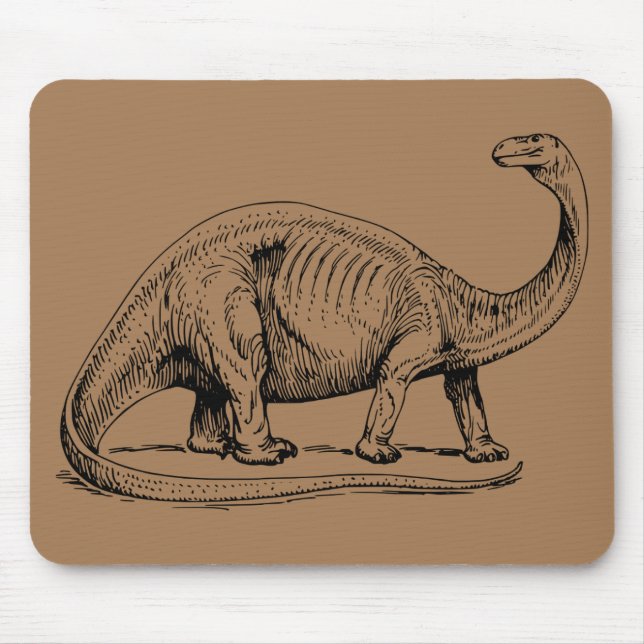 brontosaurus prehistoric dinosaur mouse pad (Front)
