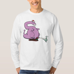 Brontosaurus Santa Shirt