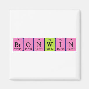 Bronwin periodic table name magnet