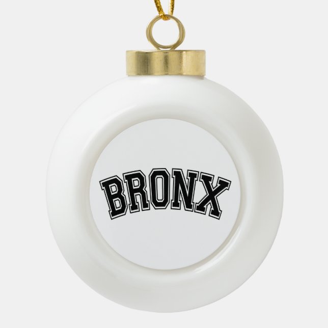 BRONX CERAMIC BALL CHRISTMAS ORNAMENT (Front)