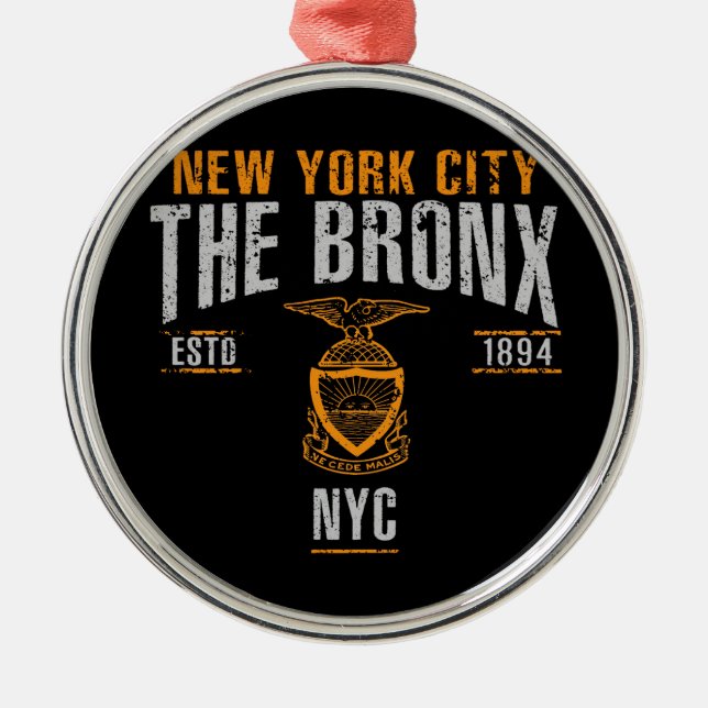 Bronx Metal Ornament (Front)