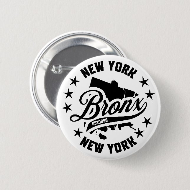 Bronx,New York 6 Cm Round Badge (Front & Back)