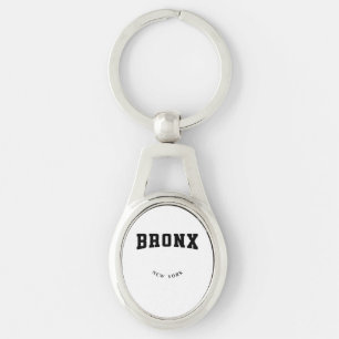 Bronx New York Black  Key Ring