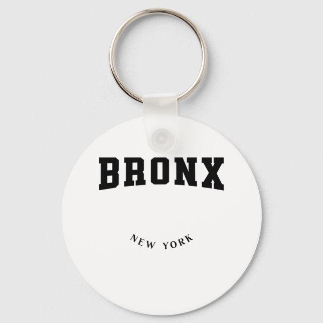 Bronx New York Black Key Ring (Front)