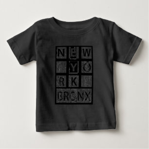 Bronx New York Grunge Typography Baby T-Shirt
