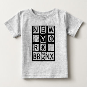 Bronx New York Grunge Typography Baby T-Shirt