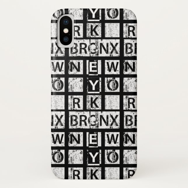 Bronx New York | Grunge Typography Case-Mate iPhone Case (Back)