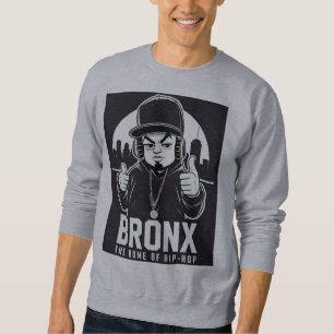 Bronx New York Hip-Hop Cartoon Design – Streetwear Sweatshirt