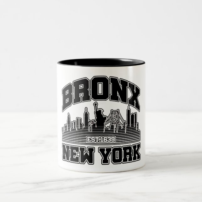 Bronx,New York Two-Tone Coffee Mug (Center)
