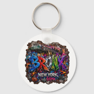 Bronx New York Urban Graffiti Street Art Key Ring