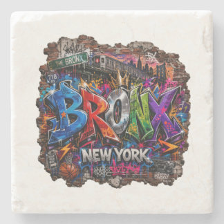 Bronx New York Urban Graffiti Street Art Stone Coaster