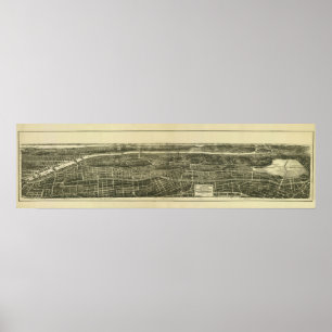 Bronx NY, 1897: Old Print