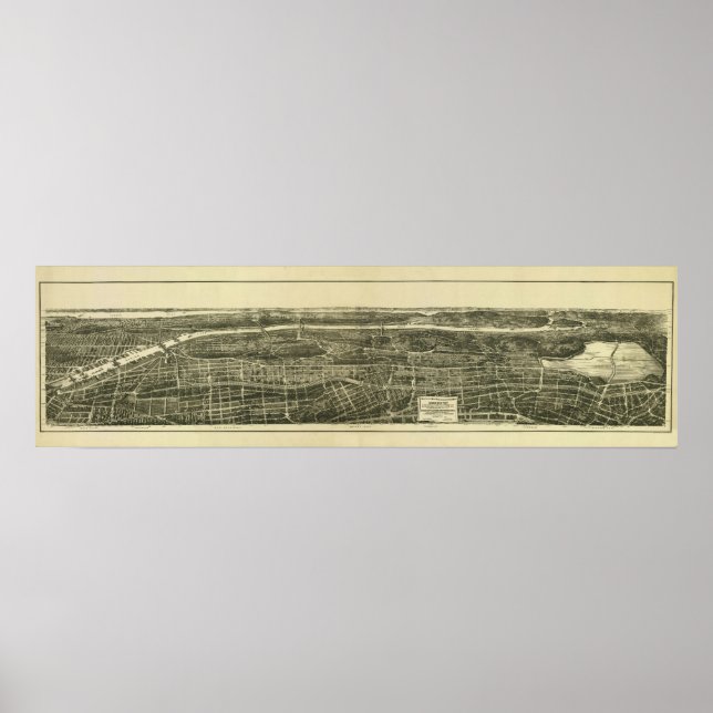 Bronx NY, 1897: Old Print (Front)