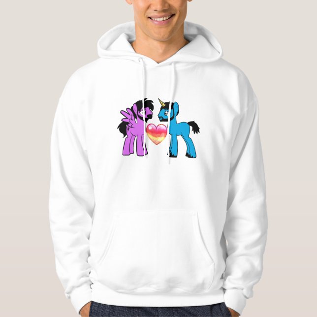 Brony Love Men's size hoodie (Front)