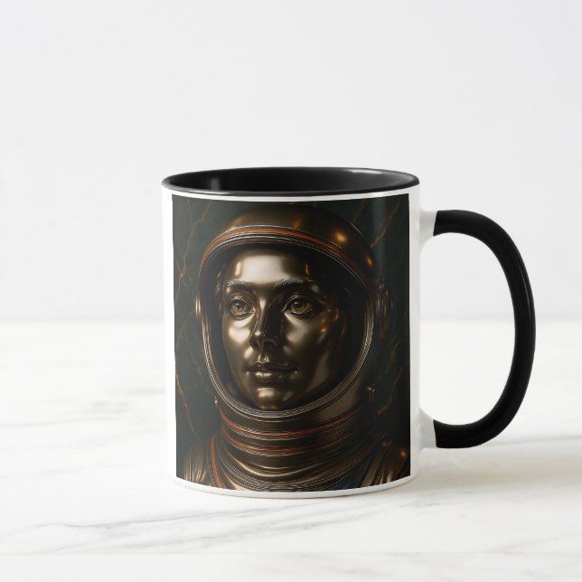 Bronze 3D Women's Cosmonaut Mug (Right)