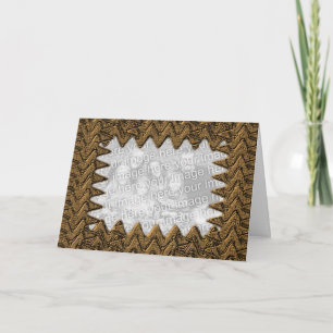 Bronze Abstract Photo Frame Card