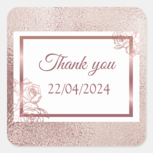  Bronze Adult Double Joint twin birthday   Square Sticker