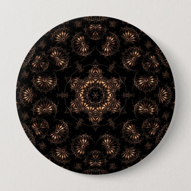 Bronze Age Mandala  10 Cm Round Badge (Front)