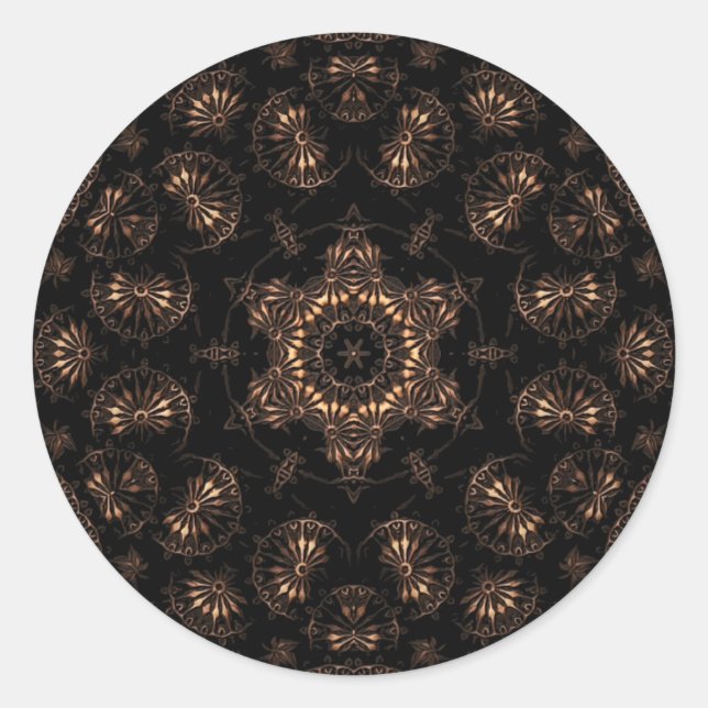 Bronze Age Mandala  Classic Round Sticker (Front)
